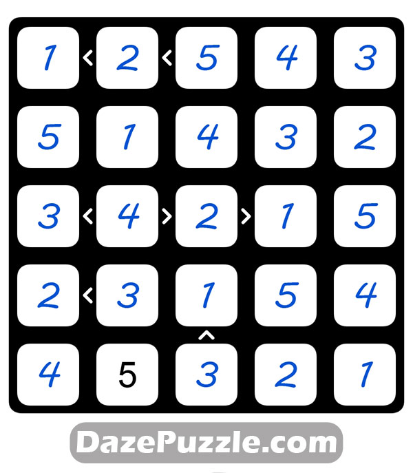 puzzle page futoshiki 29 april 2025 answer