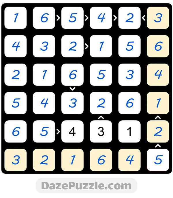 puzzle page futoshiki 4 april 2025 answer