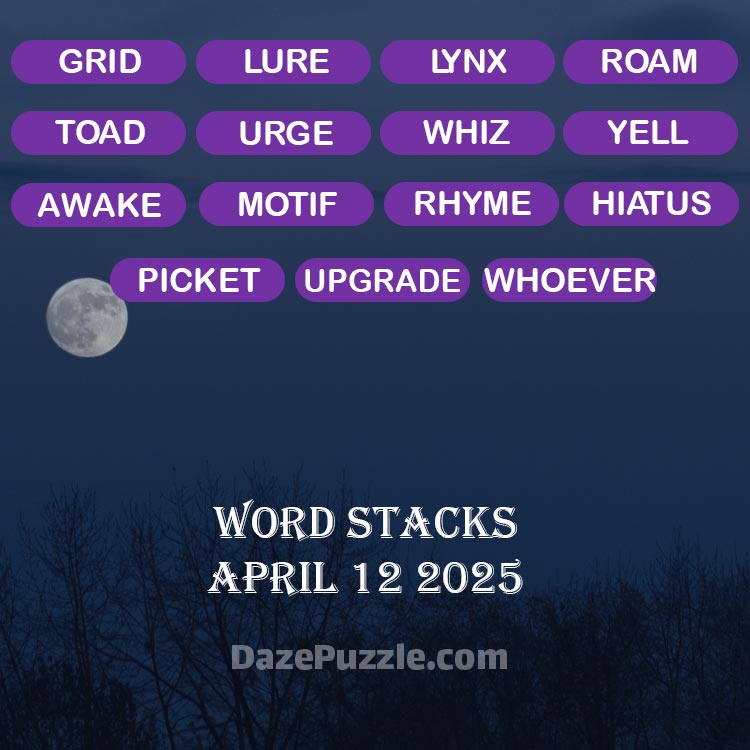 word stacks april 12 2025