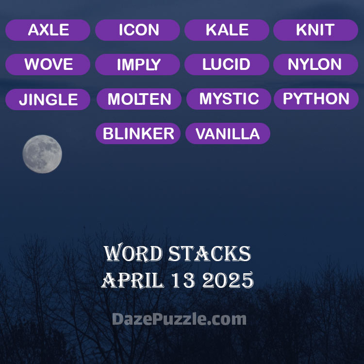 word stacks april 13 2025