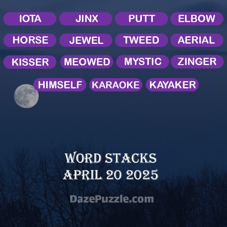 word stacks april 20 2025