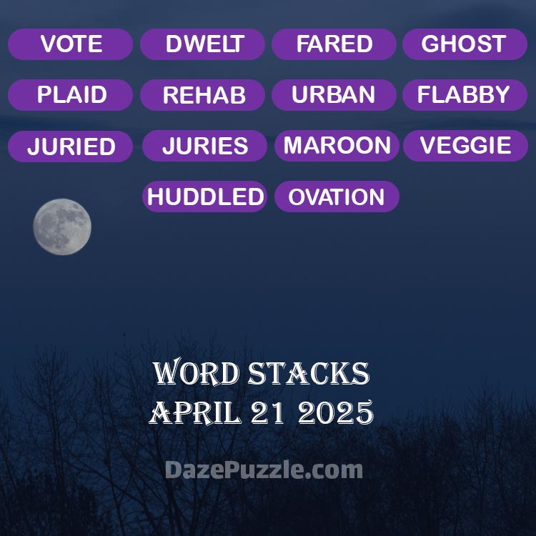 word stacks april 21 2025