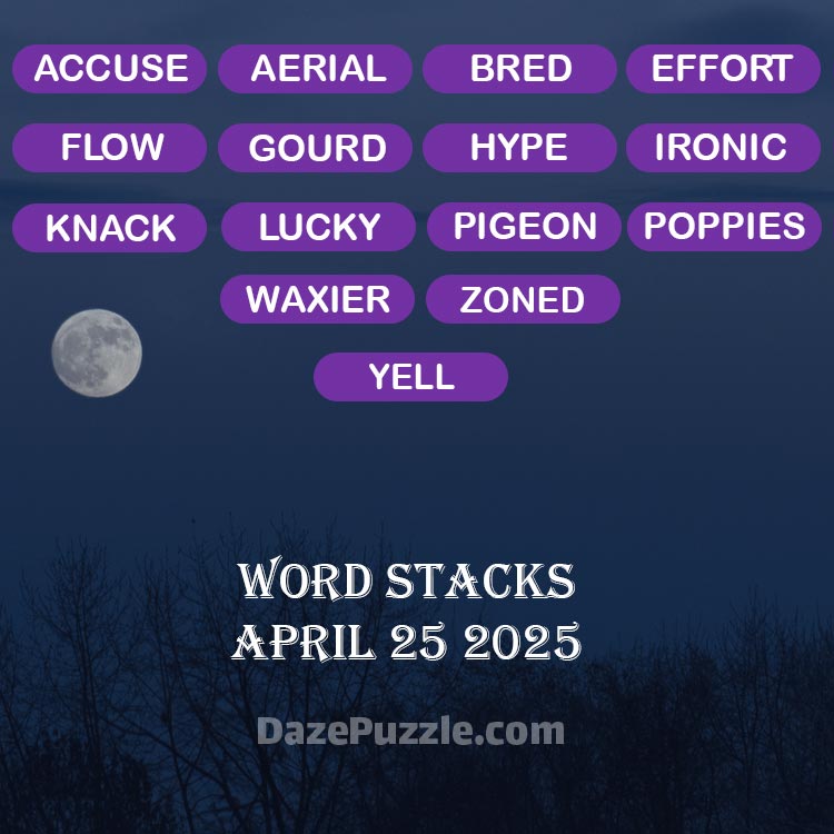 word stacks april 25 2025