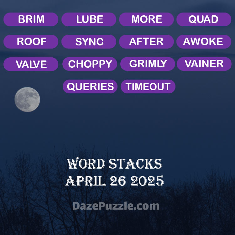 word stacks april 26 2025