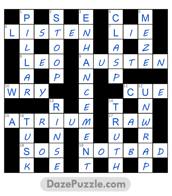 puzzle page crossword 26 may 2025 answer
