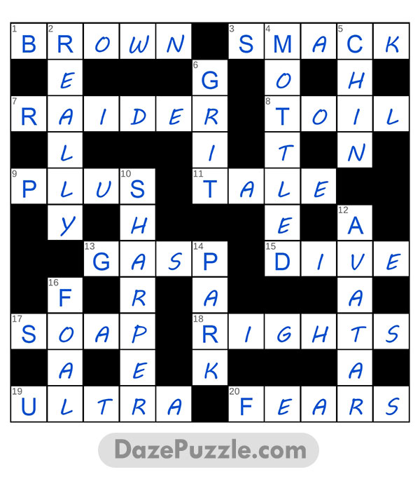 puzzle page crossword 5 may 2025 answer