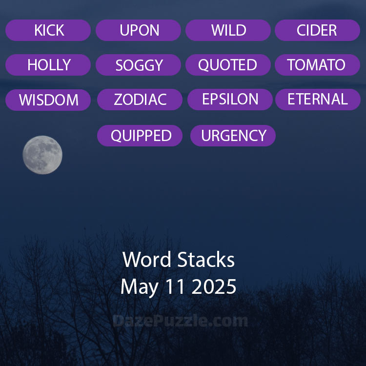 word stacks may 11 2025