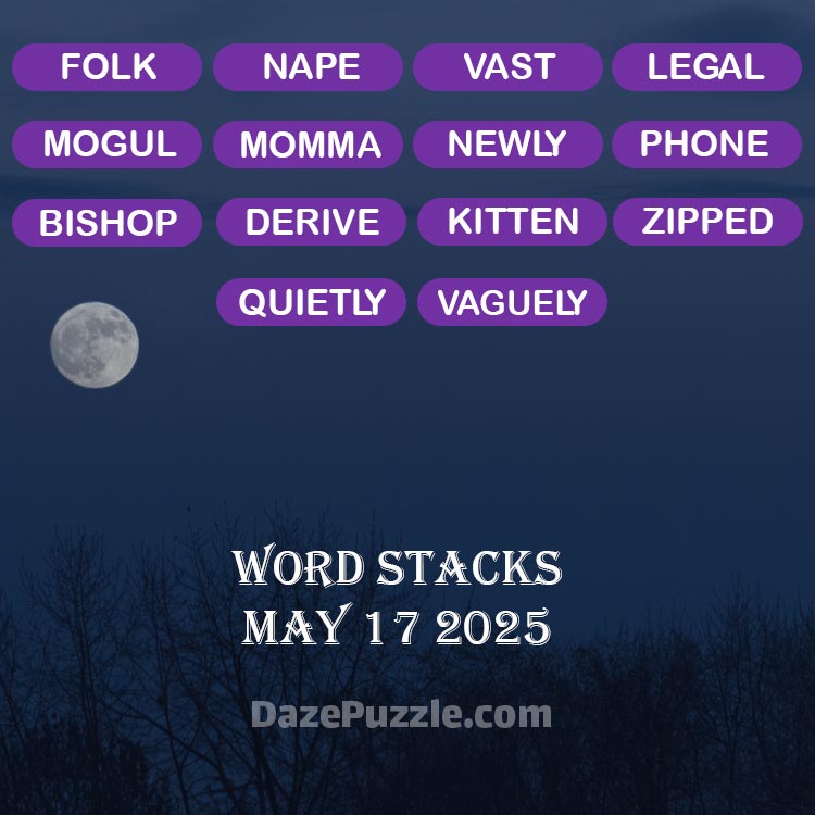 word stacks may 17 2025