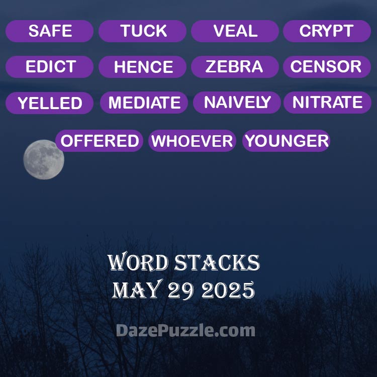 word stacks may 29 2025