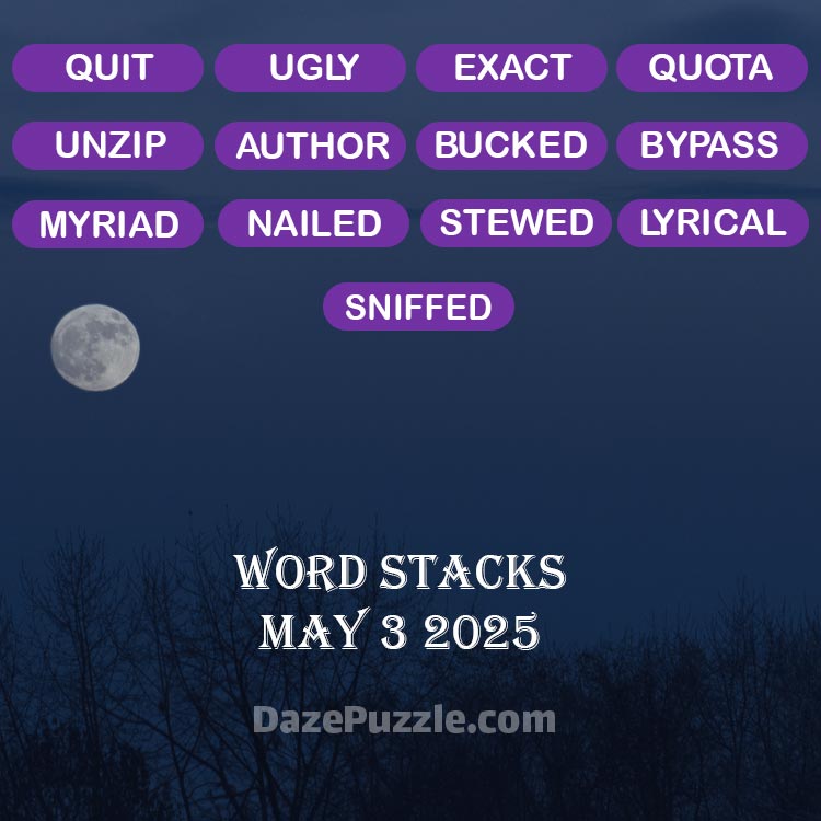 word stacks may 3 2025