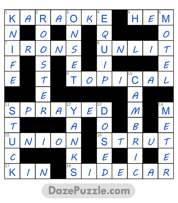 puzzle page crossword 10 june 2025 answer