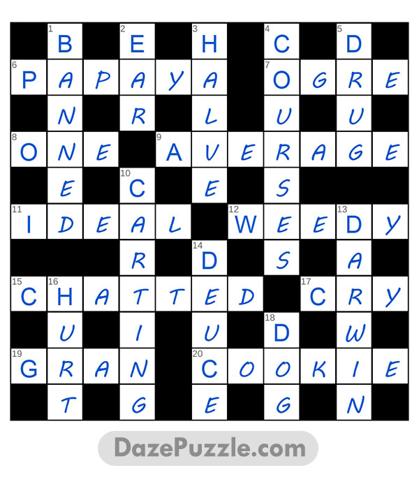 puzzle page crossword 11 june 2025 answer