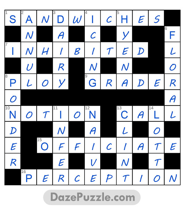 puzzle page crossword 12 june 2025 answer