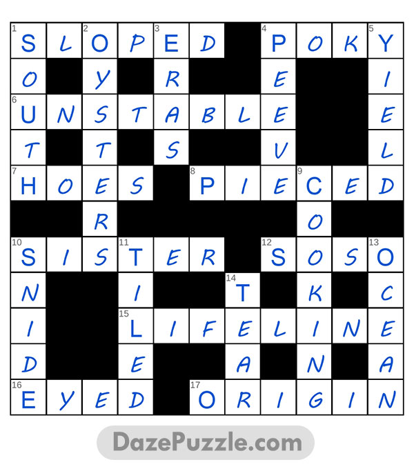 puzzle page crossword 14 june 2025 answer