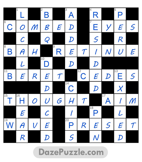 puzzle page crossword 3 june 2025 answer