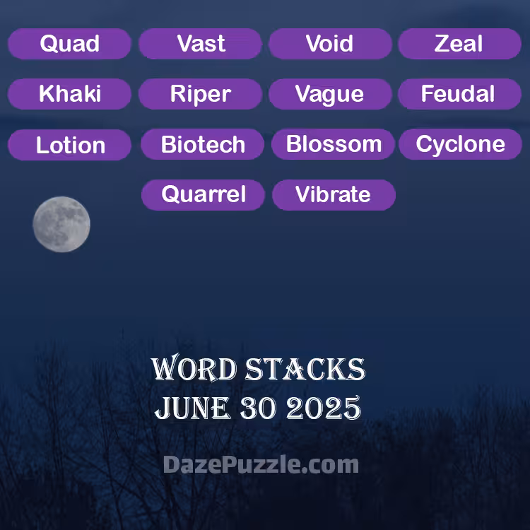 word stacks june 30 2025