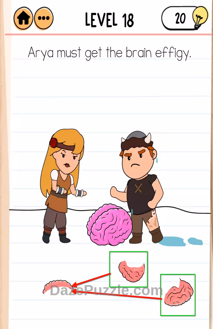 Brain Test 2 Quest for brainiac level 18 answer 1
