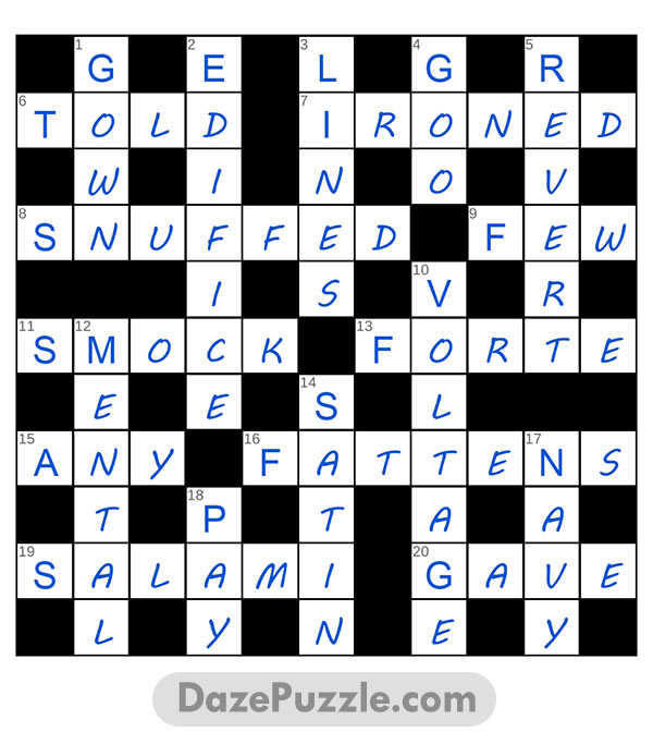 puzzle page crossword 23 july 2025 answer
