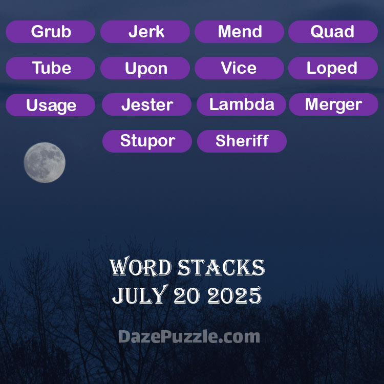 word stacks july 20 2025