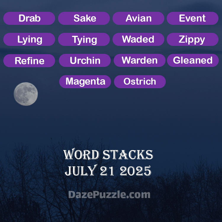 word stacks july 21 2025