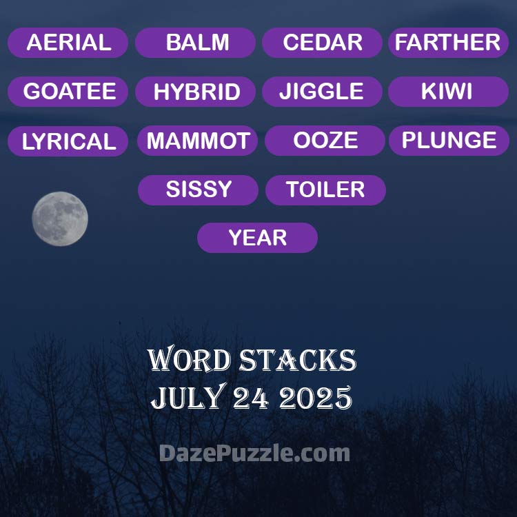 word stacks july 25 2025