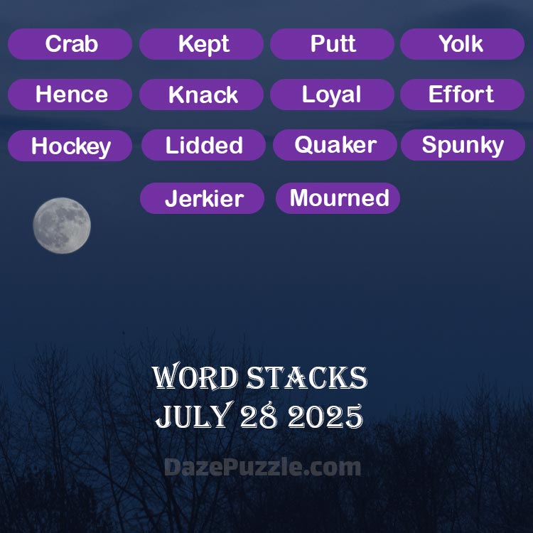 word stacks july 28 2025