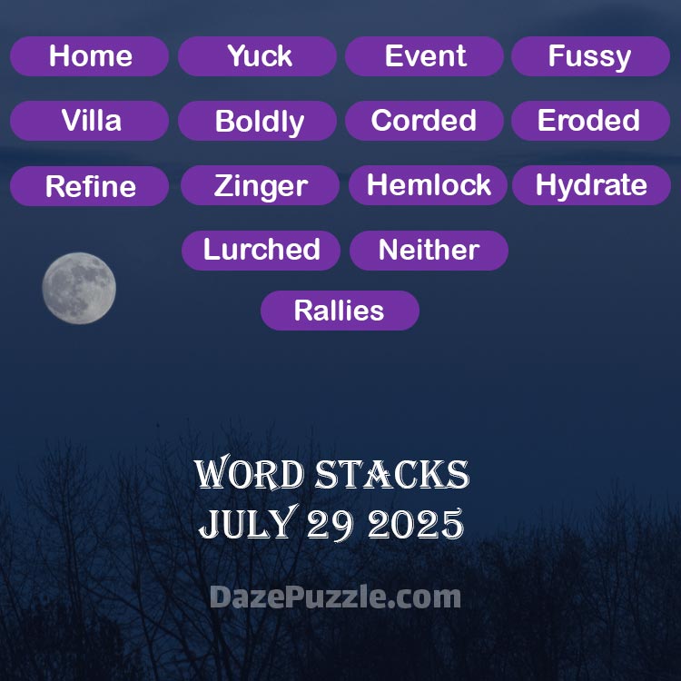 word stacks july 29 2025