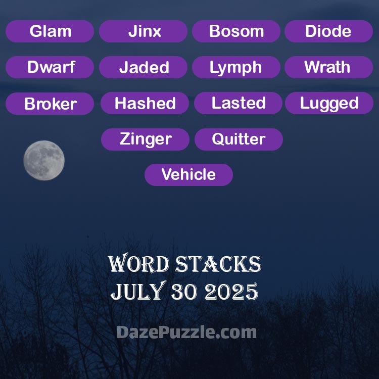 word stacks july 30 2025