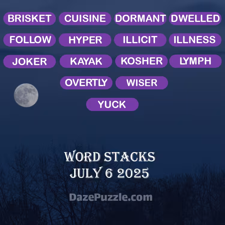 word stacks july 6 2025