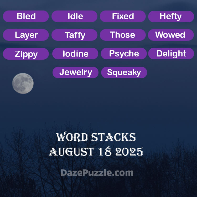word stacks august 18 2025