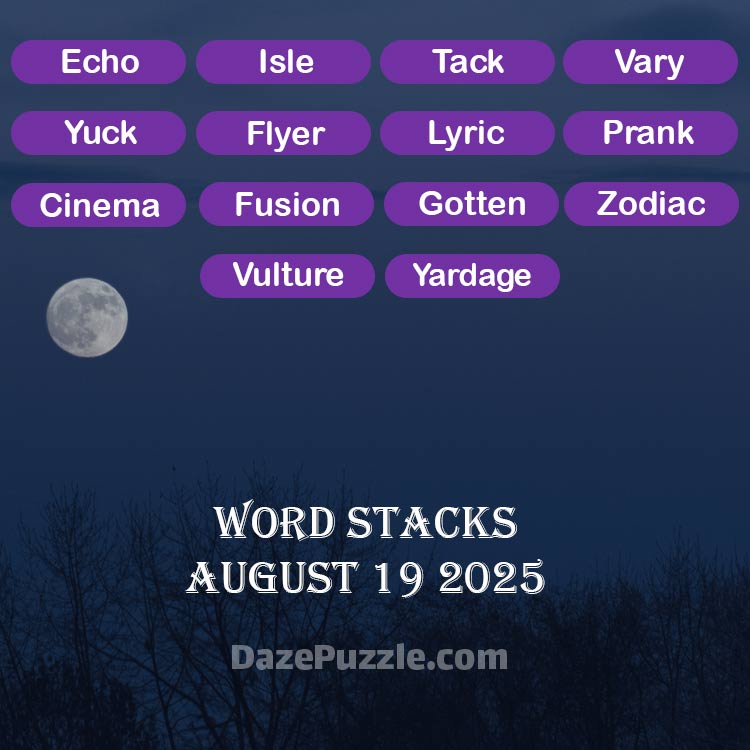word stacks august 19 2025