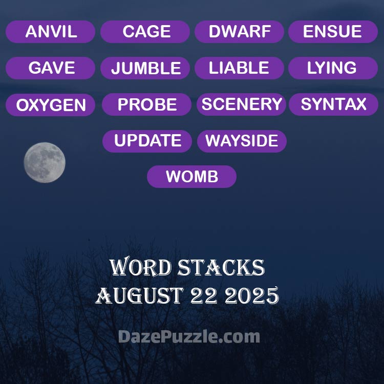 word stacks august 22 2025