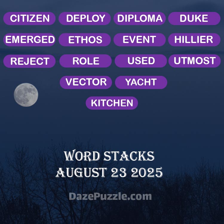 word stacks august 23 2025
