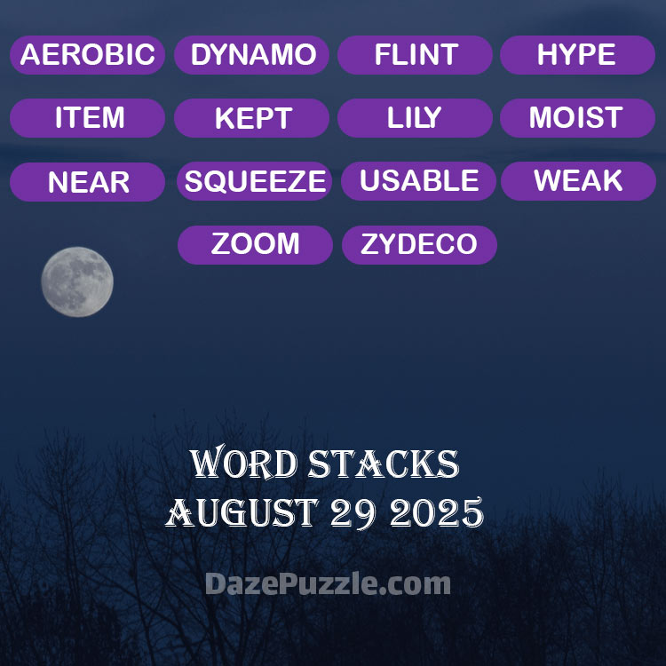 word stacks august 29 2025