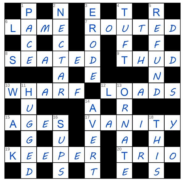 puzzle page crossword 10 september 2025 answer