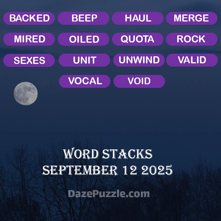 word stacks september 12 2025