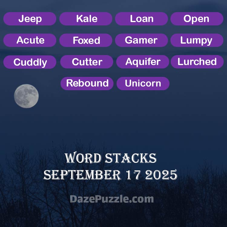 word stacks september 17 2025