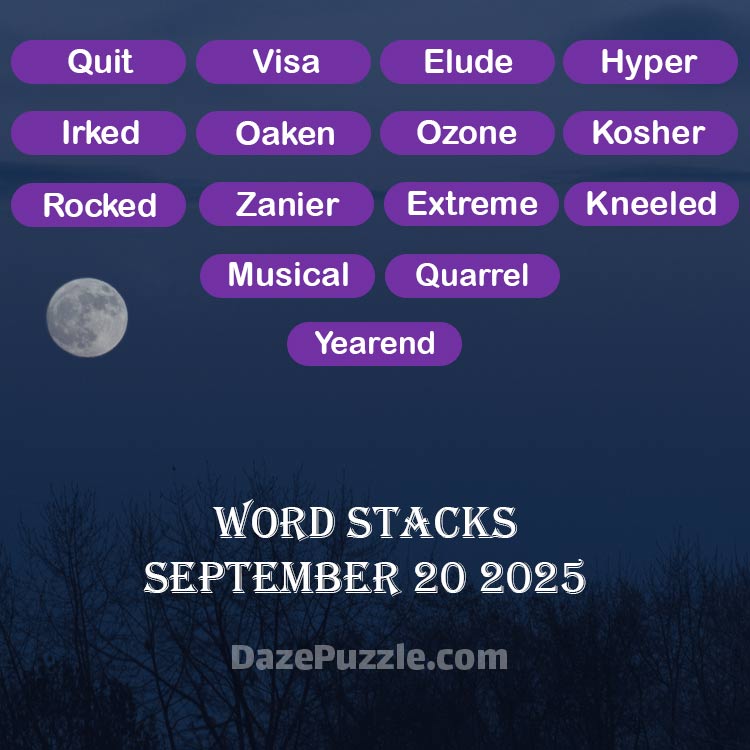 word stacks september 20 2025