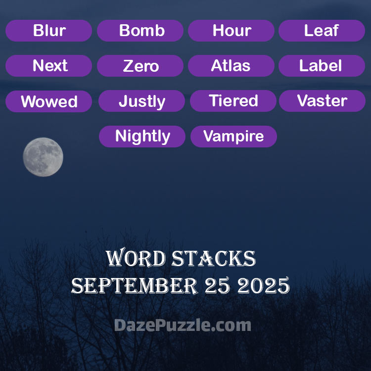 word stacks september 25 2025