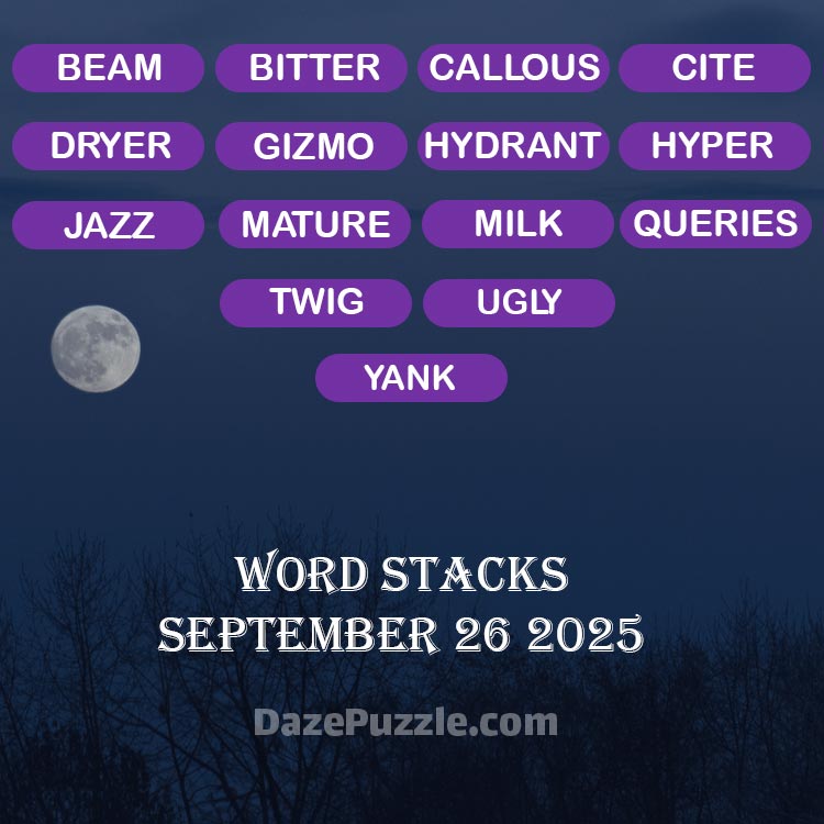 word stacks september 26 2025