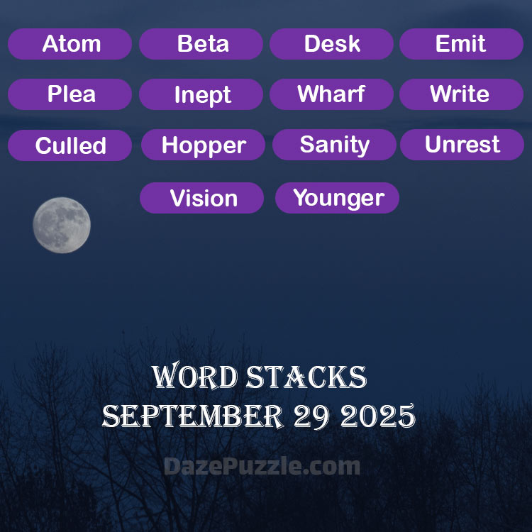 word stacks september 29 2025