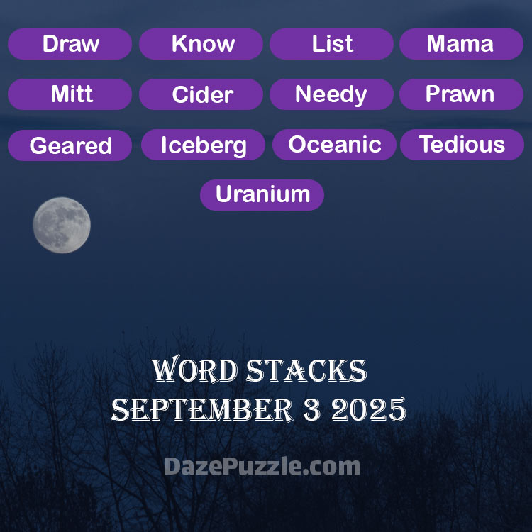 word stacks september 3 2025
