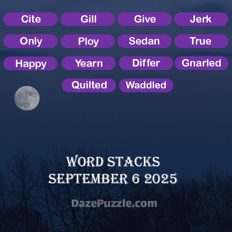 word stacks september 6 2025