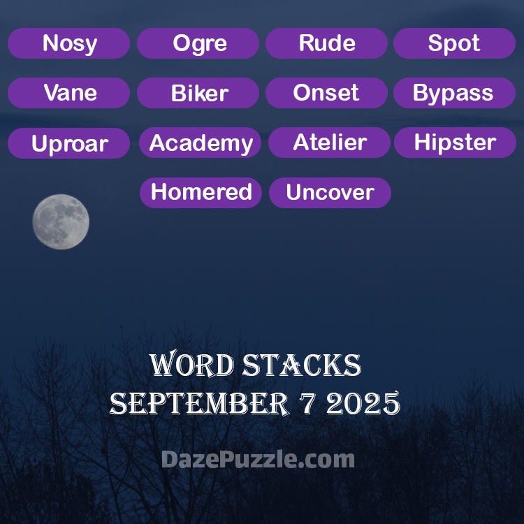 word stacks september 7 2025