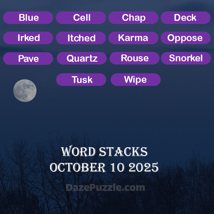 word stacks october 10 2025