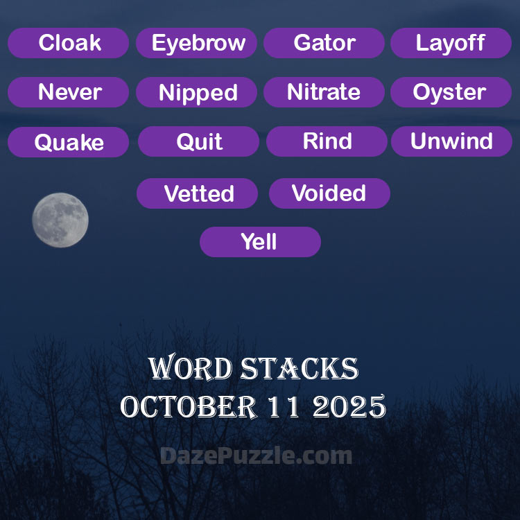 word stacks october 11 2025