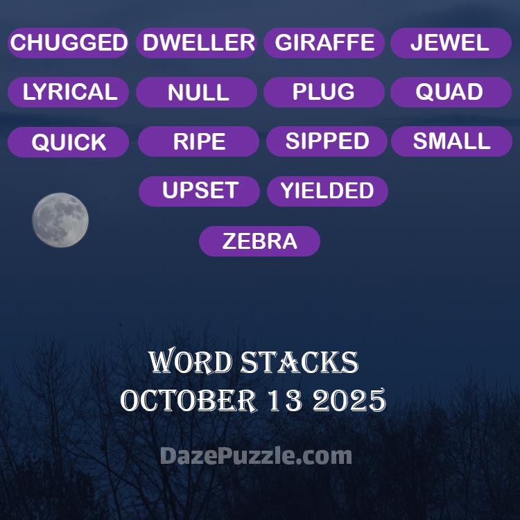 word stacks october 13 2025
