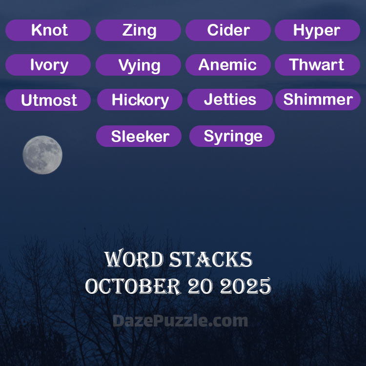 word stacks october 20 2025