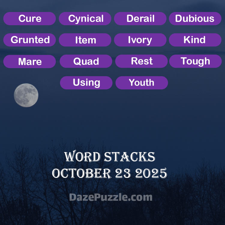 word stacks october 23 2025