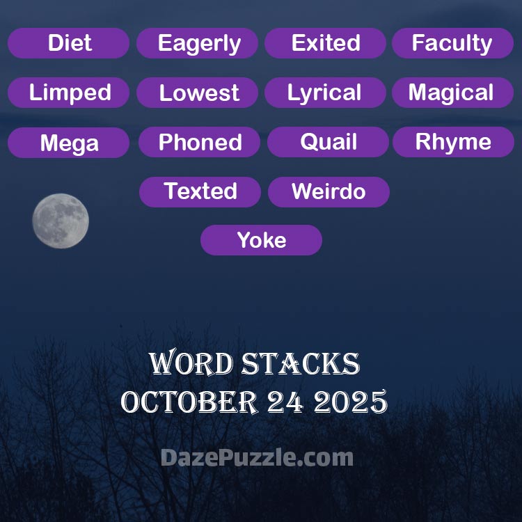 word stacks october 24 2025